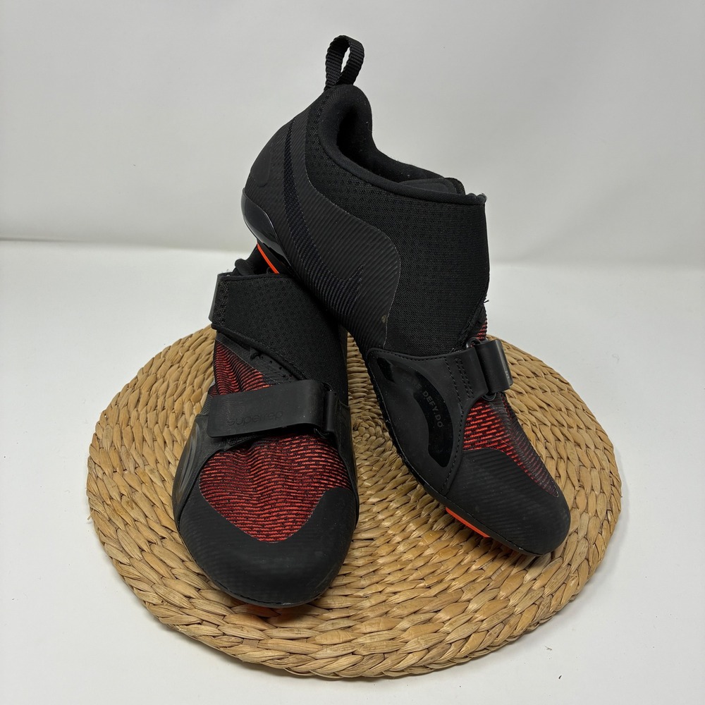 Nike SuperRep Cycle Black Crimson Indoor Cycling Shoes Men 12 Peloton Spin Cleat